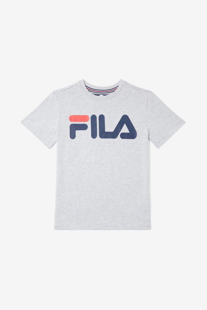 Fila T-Shirt Logo Kids Grey - India IOY-730865